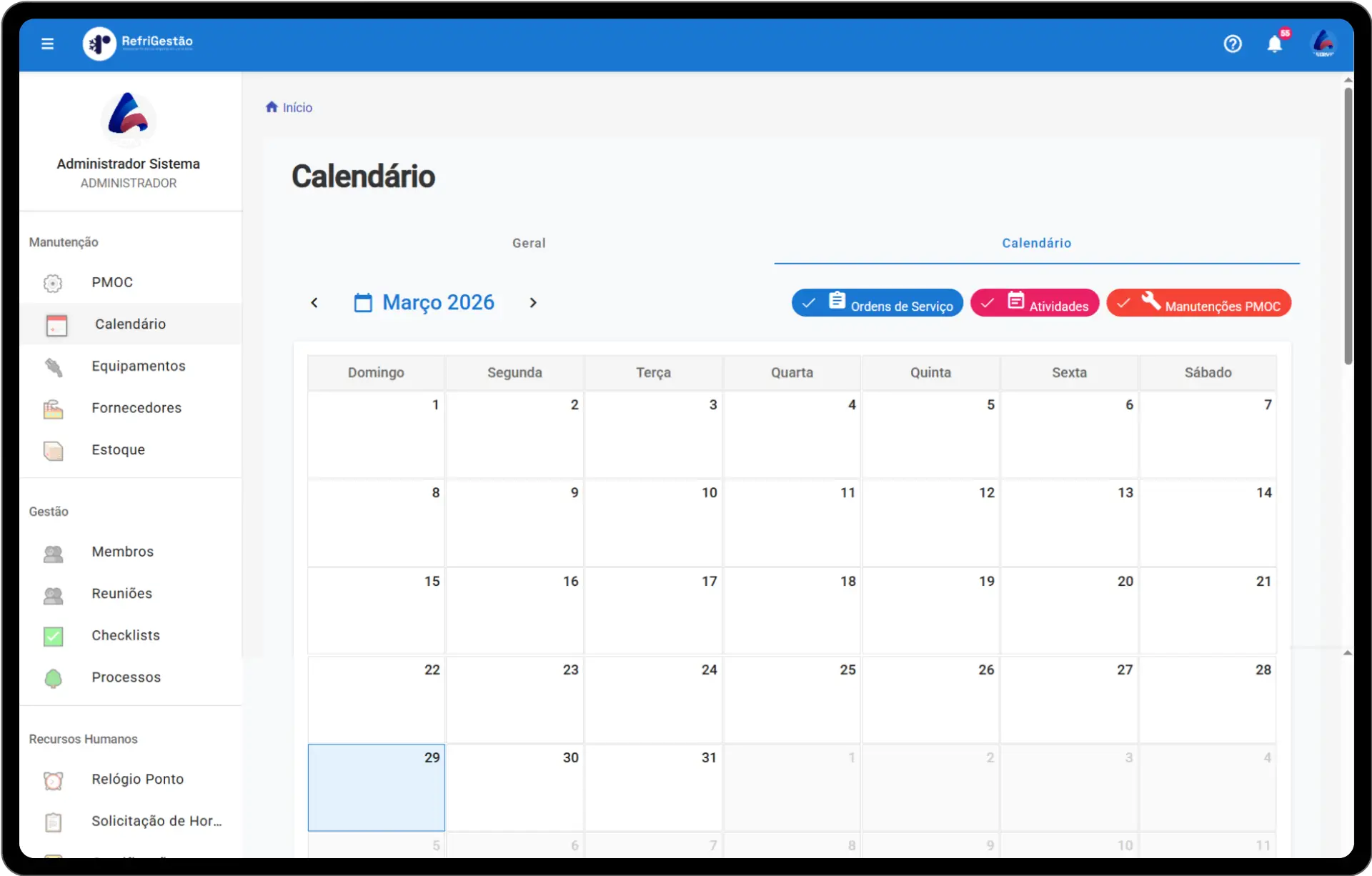 Calendário